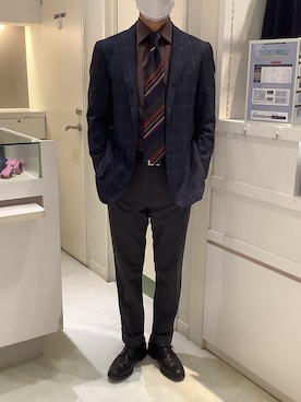 「アイテム（ビジネスシャツ）」を使った、BRICK HOUSE by Tokyo Shirts 泉パークタウン・タピオ店さん（メンズ・170cm）の秋コーディネート