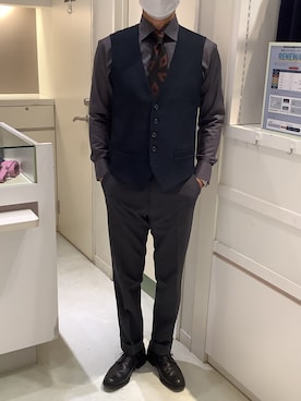 「アイテム（ベスト）」を使った、BRICK HOUSE by Tokyo Shirts 泉パークタウン・タピオ店さん（メンズ・170cm）の秋コーディネート