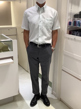 「アイテム（ビジネスシャツ）」を使った、BRICK HOUSE by Tokyo Shirts 泉パークタウン・タピオ店さん（メンズ・170cm）の夏コーディネート