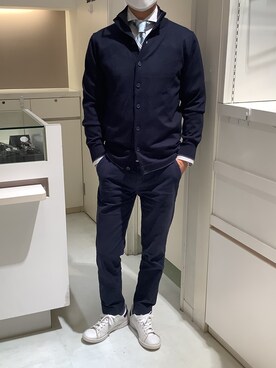 「アイテム（ビジネスシャツ）」を使った、BRICK HOUSE by Tokyo Shirts 泉パークタウン・タピオ店さん（メンズ・170cm）の冬コーディネート