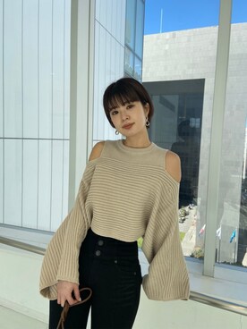 中村友美さん（レディース・164cm）の冬コーディネート