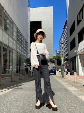 中村友美さん（レディース・164cm）の冬コーディネート