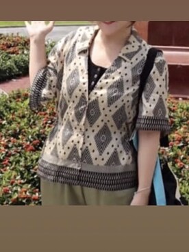 「幾何学模様」｜beeeeehappyさん（レディース・150cm）の夏コーディネート