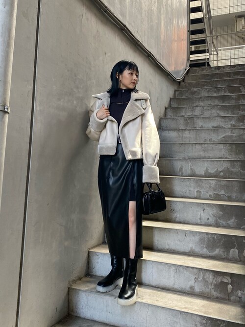 MURUA瀬川咲月さんのムートンコートを使ったコーディネート - ZOZOTOWN