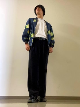 「Paul Smith（ポールスミス）のアイテム（ブルゾン）」を使った、とある京都の大学生さん（メンズ・168cm）の夏コーディネート
