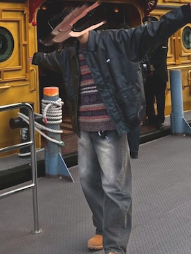 「tk.TAKEO KIKUCHI（ティーケータケオキクチ）のアイテム」を使った、おもてとうらさん（メンズ・174cm）の冬コーディネート