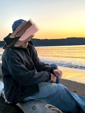 「tk.TAKEO KIKUCHI（ティーケータケオキクチ）のアイテム（パンツ）」を使った、おもてとうらさん（メンズ・174cm）の春コーディネート