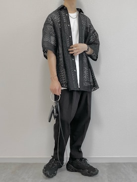 「Acne Studios（アクネストゥディオズ）のアイテム（シューズ）」を使った、ゆすけさん（メンズ・170cm）の夏コーディネート