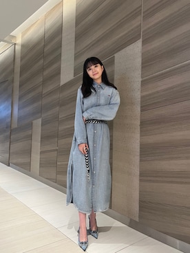 DIESELのシャツワンピースを使った人気ファッション