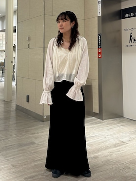 「Ungrid（アングリッド）のアイテム（シャツ/ブラウス）」を使った、近藤美波さん（レディース・159cm）の秋コーディネート