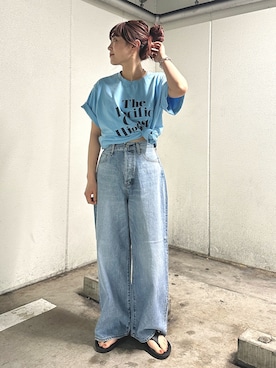 「Ungrid（アングリッド）のアイテム（トップス）」を使った、近藤美波さん（レディース・158cm）の夏コーディネート