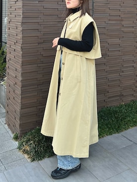 「Ungrid（アングリッド）のアイテム（その他アウター）」を使った、梅野夏帆さん（レディース・158cm）の冬コーディネート