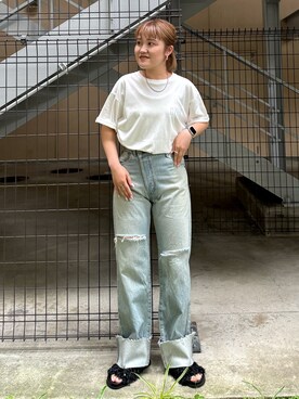 梅野夏帆さん（レディース・158cm）の夏コーディネート