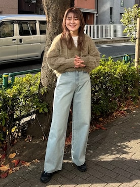 梅野夏帆さん（レディース・158cm）の冬コーディネート