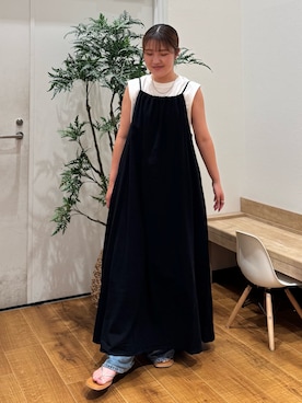 「アイテム（ワンピース）」を使った、梅野夏帆さん（レディース・158cm）の夏コーディネート