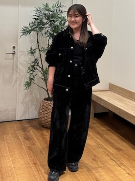 「Ungrid（アングリッド）のアイテム（デニムジャケット）」を使った、梅野夏帆さん（レディース・158cm）の夏コーディネート