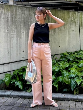 梅野夏帆さん（レディース・158cm）の春コーディネート