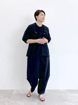 「STERNBERG（スタンバーグ）のアイテム（サロペット/オーバーオール）」を使った、STERNBERGさん（レディース・166cm）の春コーディネート