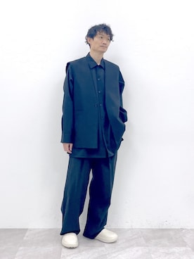 「STERNBERG（スタンバーグ）のアイテム（スラックス）」を使った、STERNBERGさん（メンズ・179cm）の冬コーディネート