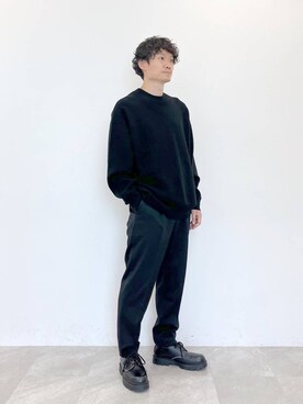 STERNBERGさんの「テクノウール1タックテーパードパンツ」を使ったコーディネート