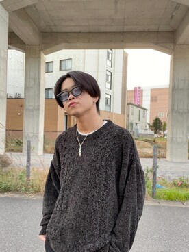 「Right-on（ライトオン）のアイテム（ニット/セーター）」を使った、和さん（メンズ・174cm）の冬コーディネート