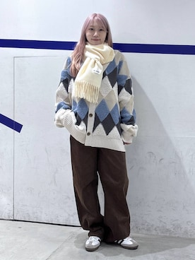 「アイテム（カーディガン/ボレロ、その他）」を使った、snowaeさん（レディース・157cm）の秋コーディネート