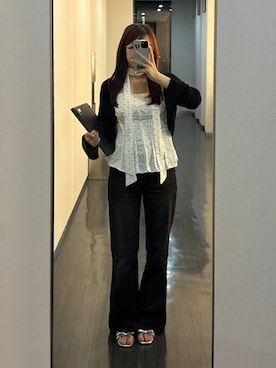 「ALAND（エーランド）のアイテム（シャツ/ブラウス）」を使った、snowaeさん（レディース・157cm）の夏コーディネート