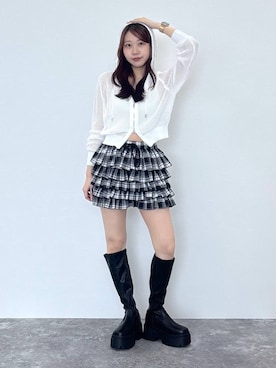 「アイテム（パーカー）」を使った、snowaeさん（レディース・157cm・20代）の夏コーディネート