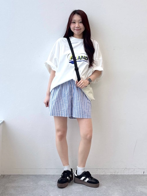 【UNISEX】ALAND／ストライプショートパンツ