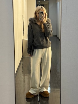 「アイテム（スウェットパンツ）」を使った、snowaeさん（レディース・157cm・20代）の秋コーディネート