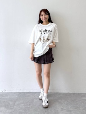 「3.3 Field Trip （3.3フィールドトリップ）の3.3 Field Trip／プリーツデニムスカート 2977561（デニムスカート）」を使った、snowaeさん（レディース・157cm）の夏コーディネート