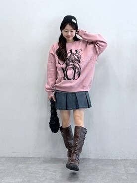 「SLOWACID（スローアシッド）のアイテム」を使った、snowaeさん（レディース・157cm）の秋コーディネート