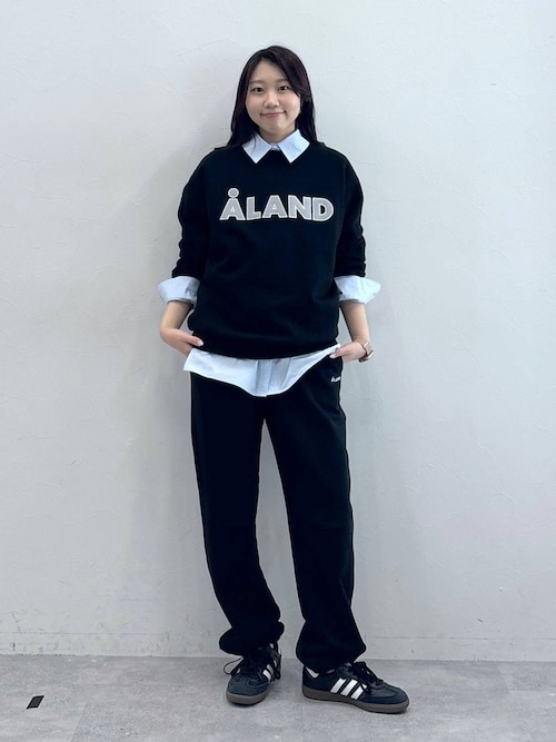 トレーナー スウェット 「UNISEX」ALAND／アップリケロゴ プルオーバー レディース メンズ セール】【UNISEX】ALAND／アップリケロゴ プルオーバー
