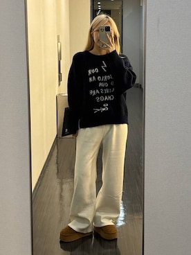 「アイテム（スウェットパンツ）」を使った、snowaeさん（レディース・157cm・20代）の秋コーディネート