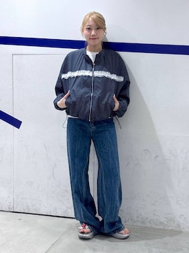 「アイテム（ブルゾン）」を使った、snowaeさん（レディース・157cm・20代）の夏コーディネート