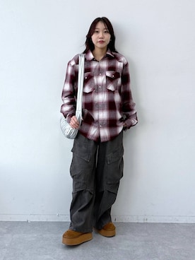 「SLOWACID（スローアシッド）のアイテム」を使った、snowaeさん（レディース・157cm）の冬コーディネート