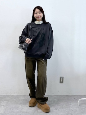 「SLOWACID（スローアシッド）のアイテム」を使った、snowaeさん（レディース・157cm）の秋コーディネート