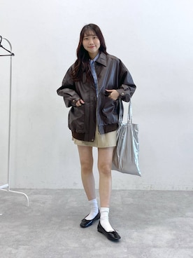 「アイテム（ブルゾン）」を使った、snowaeさん（レディース・157cm・20代）の冬コーディネート