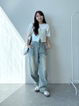 「LMCのアイテム（トップス）」を使った、snowaeさん（レディース・157cm）の春コーディネート