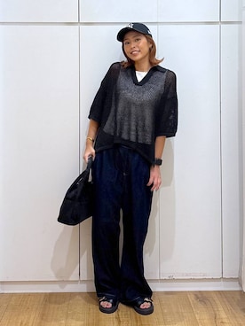 「アイテム（バングル/リストバンド）」を使った、ココさん（レディース・165cm・30代）の夏コーディネート