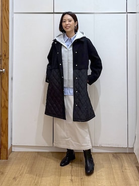 「アイテム（パーカー）」を使った、ココさん（レディース・165cm・30代）の冬コーディネート