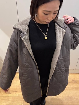 「GLOBAL WORK（グローバルワーク）のアイテム（ブルゾン）」を使った、ココさん（レディース・165cm）の秋コーディネート