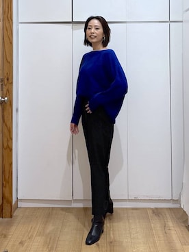 「GLOBAL WORK（グローバルワーク）のふわふわHugmeドルマンプルオーバー/595406（ニット/セーター）」を使った、ココさん（レディース・165cm）の秋コーディネート