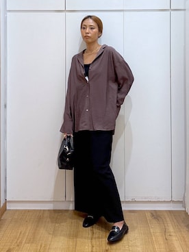 「アイテム（バレッタ/ヘアクリップ）」を使った、ココさん（レディース・165cm）の秋コーディネート