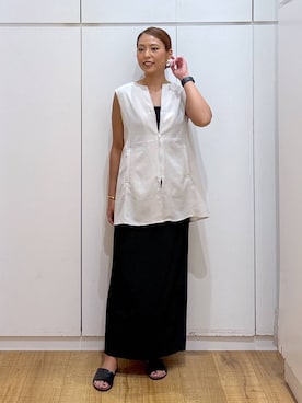 「アイテム（バングル/リストバンド）」を使った、ココさん（レディース・165cm・30代）の夏コーディネート