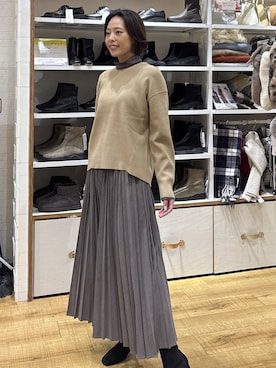 「アイテム（ピアス（両耳用））」を使った、ココさん（レディース・165cm・30代）の冬コーディネート