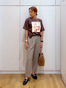 「アイテム（ローファー）」を使った、ココさん（レディース・165cm・30代）の夏コーディネート