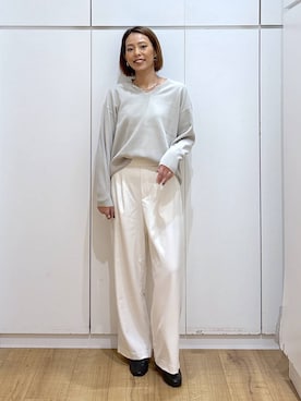 「アイテム（ピアス（両耳用））」を使った、ココさん（レディース・165cm・30代）の秋コーディネート