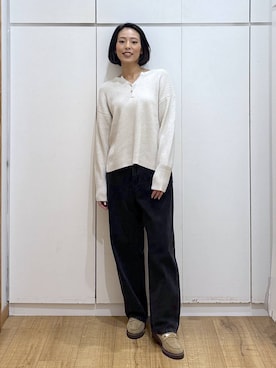 「アイテム（バングル/リストバンド）」を使った、ココさん（レディース・165cm・30代）の秋コーディネート