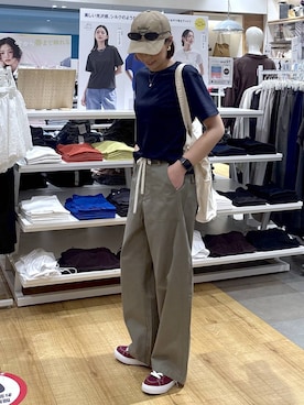 「UNIVERSAL OVERALL（ユニバーサルオーバーオール）のアイテム」を使った、ココさん（レディース・165cm）の春コーディネート